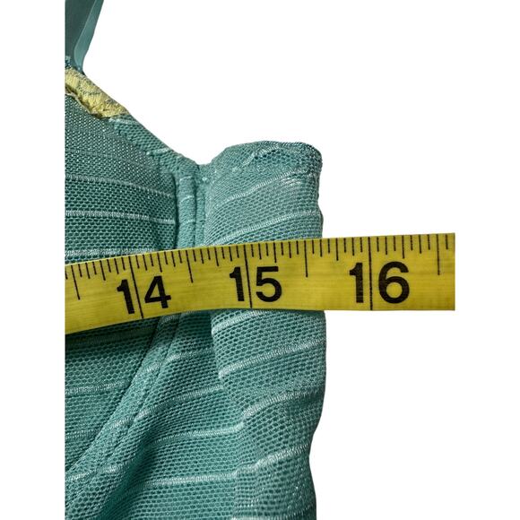 Donna L'oren Blue/Yellow Mesh Corset Tank 36C - Picture 2 of 8